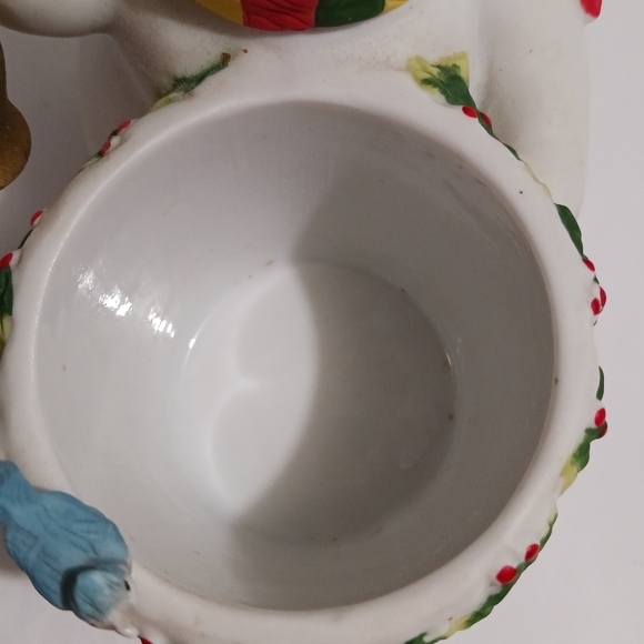 Partylite Snowbell Votive Candle Holder P7249 Festive Porcelain Snowman Birds - Picture 5 of 6